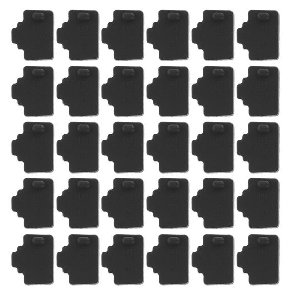 HOOWIFFY 100Pcs Ethernet Port Dust Plugs Black Silicone Rj45 Connector Covers for Printer Network Protection