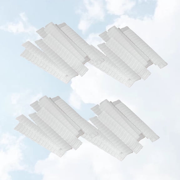 HOOWIFFY 100Pcs White Plastic Net Makeup Brush Protector Sleeves for Travel and Storage, Covers