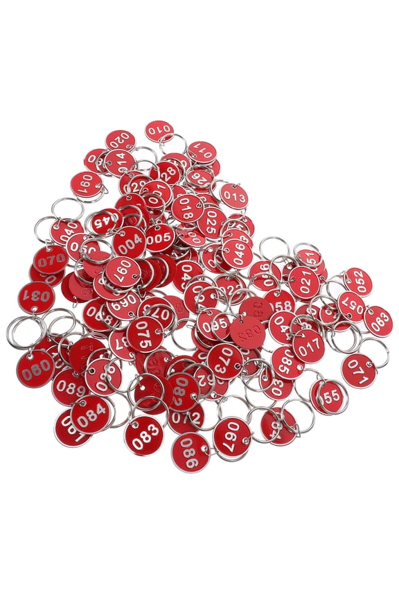 100Pcs Numbered Design Square Aluminum Alloy Key Tags For Organizing Keys Hotel Use Sauna Club