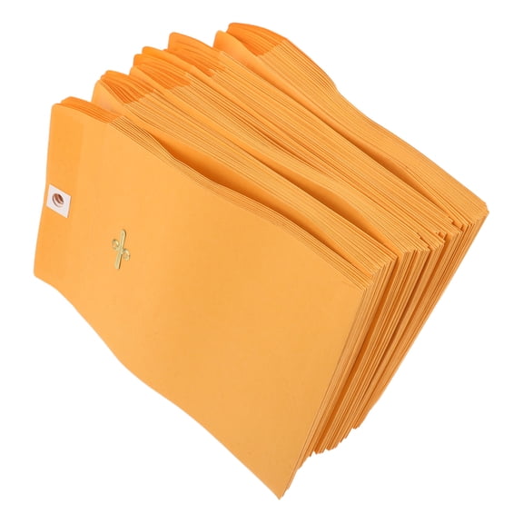 HOOWIFFY 100Pcs Paper Mailing Envelopes with Metal Clasp Khaki Manila for Office Document Storage