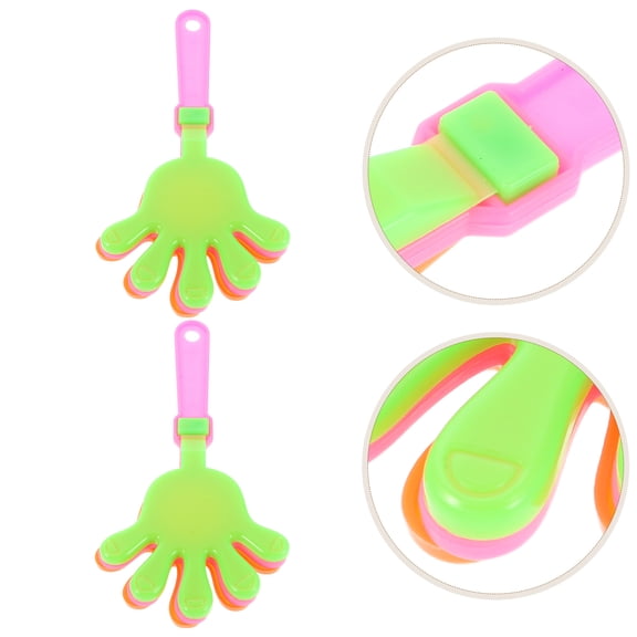 HOOWIFFY 100Pcs Assorted Color Plastic Hand Clappers Noisemaker for Sports Events and Celebrations