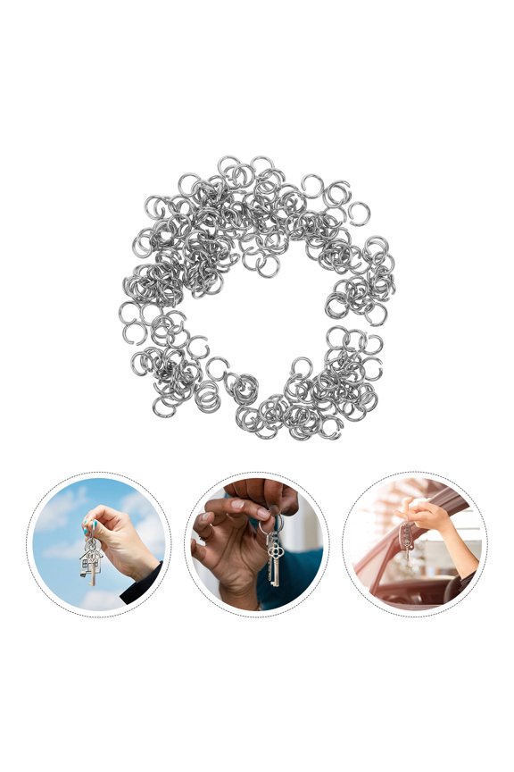 Versatile Plated Silver Iron Split Rings for Jewelry Making and Repairs 100Pcs