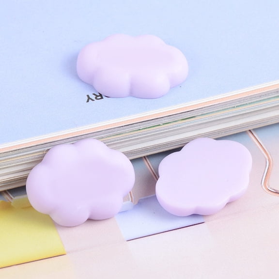 HOOWIFFY 100Pcs Resin Cloud Accessories for DIY Pencil Case and Cellphone Case Decoration Assorted Colors