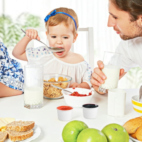 HOOWIFFY 100Pcs Small Sample Cups for Tasting Sessions Biodegradable 2.24X2.24X1.49in