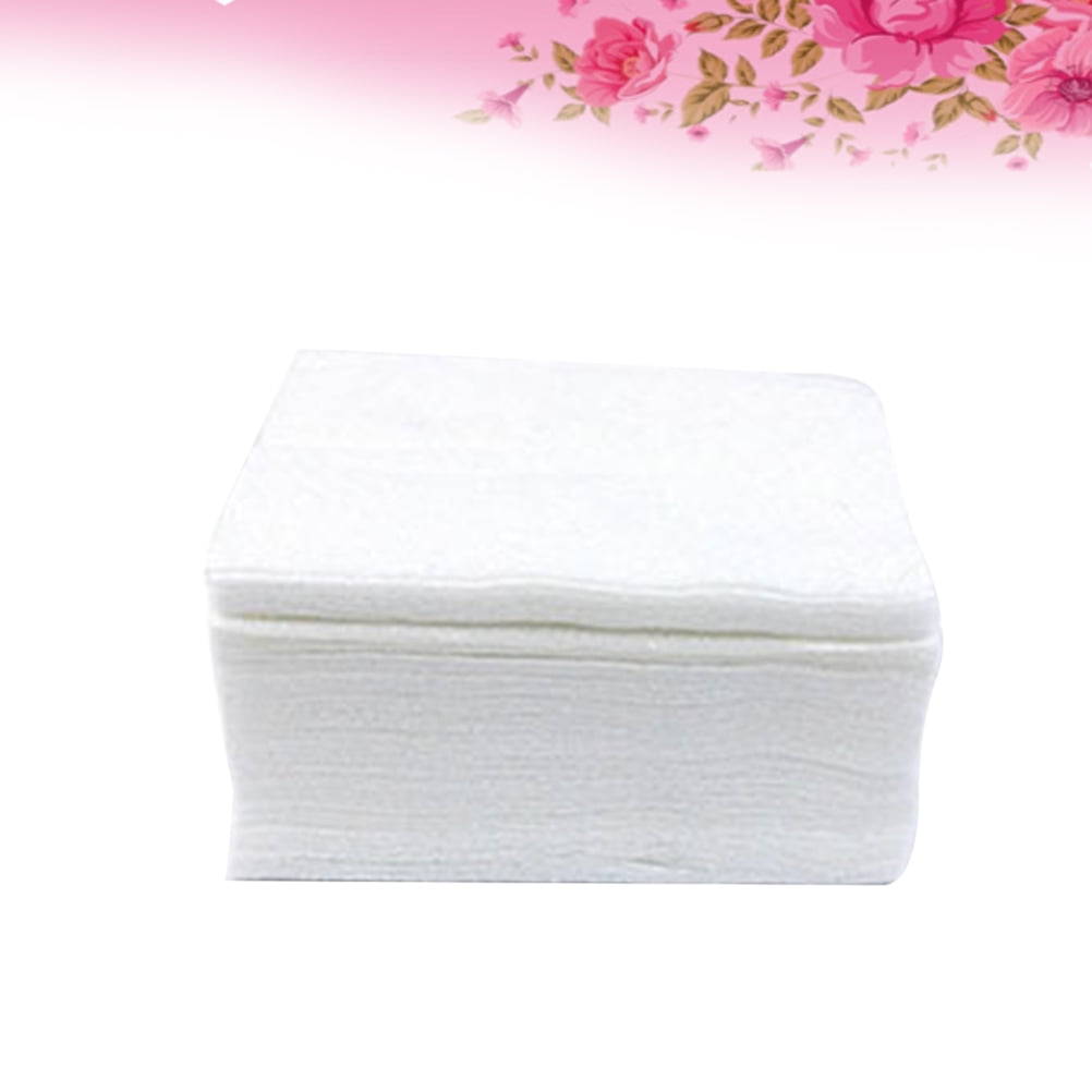 HOOWIFFY 100Pcs Thin Cotton Pads for Cosmetic Use and Travel White 6x2.8in Square
