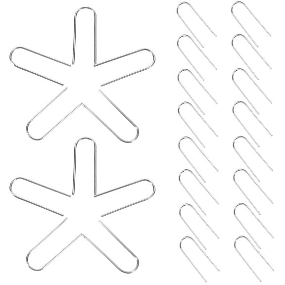 HOOWIFFY 100Pcs Silver Nichrome Hooks U Shaped Jewelry Making Hooks for Studio Use