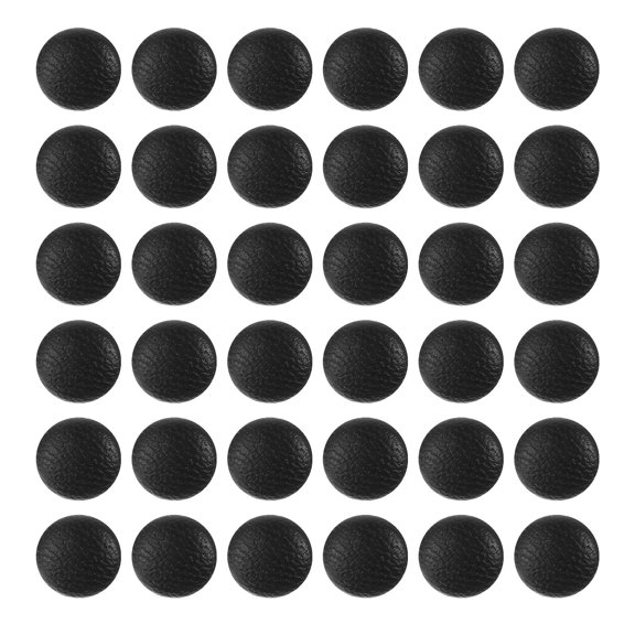 HOOWIFFY 100-Pack Black Round Cloth Buttons Bulk for Sewing, Crafts, Projects and Tailoring Needs