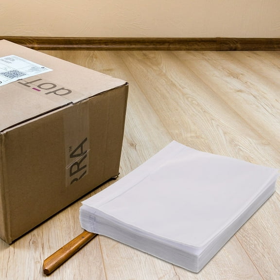 HOOWIFFY 100pcs Clear Invoice Pouches Transparent Packing List Envelopes for Logistics