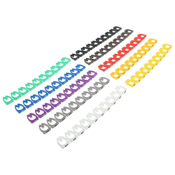HOOWIFFY 100pcs Cable Identification Wire Markers Plastic Multi for Cables