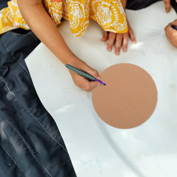 HOOWIFFY Durable Khaki Round Craft Paper, Ideal for Detailed Handmade Projects