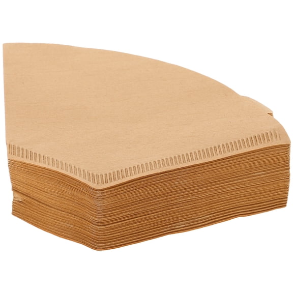 HOOWIFFY 100Pcs Practical Coffee Filter Paper Unbleached Khaki for Home Use