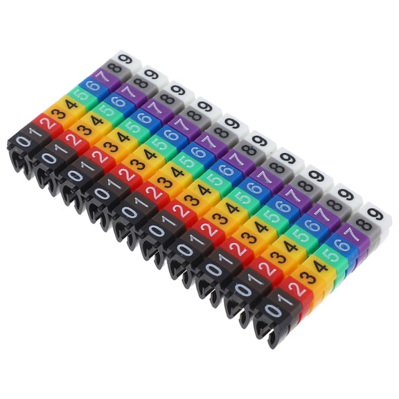 HOOWIFFY Clip-on Wire Labels Durable Plastic for Organizing Cables 100Pcs