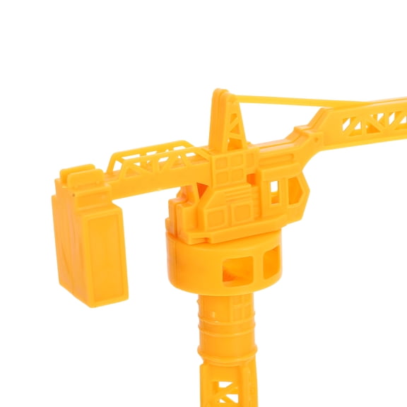 HOOWIFFY 10-Piece Plastic Crane Toy Set with Construction Vehicles for Kids, Collectors, and Model Enthusiasts