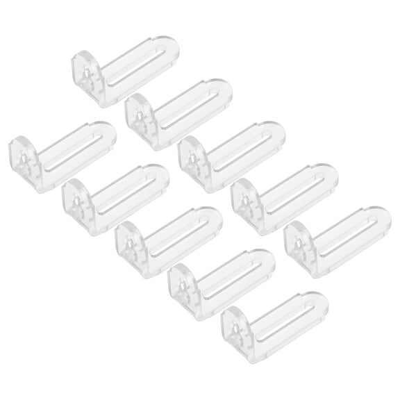 HOOWIFFY Clear Acrylic L Brackets for Furniture Cabinets Reliable Material 10Pcs