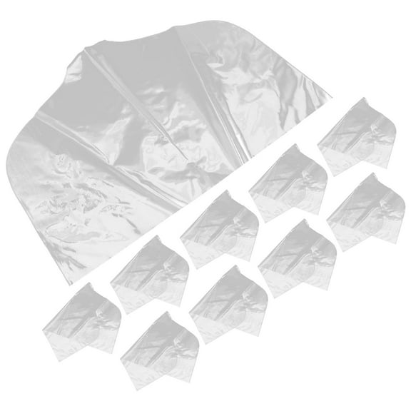 HOOWIFFY 10Pcs Clothes Protectors Clear Transparent Fabric For Hanging And Storage