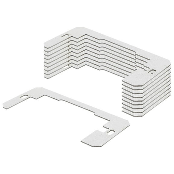 HOOWIFFY 10Pcs Silver Socket Wall Plate Gaskets for Electrical Outlet Riser and Secure Mounting