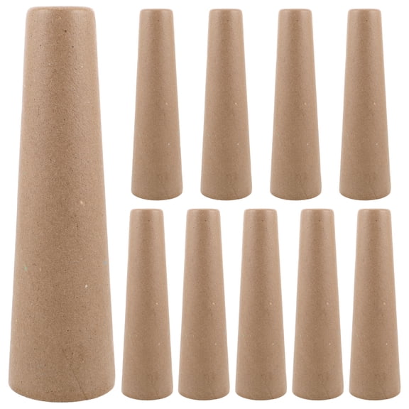 HOOWIFFY 10Pcs Beige Kraft Paper Yarn Winding Tubes Durable Cardboard Rolls for Textile Storage