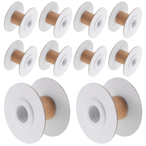 HOOWIFFY 10Pcs Practical Weaving Bobbins Multi Color Knitting Winding Spools for DIY Embroidery At Home