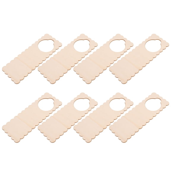 HOOWIFFY 10Pcs Khaki Doorknob Sign Boards for DIY Projects