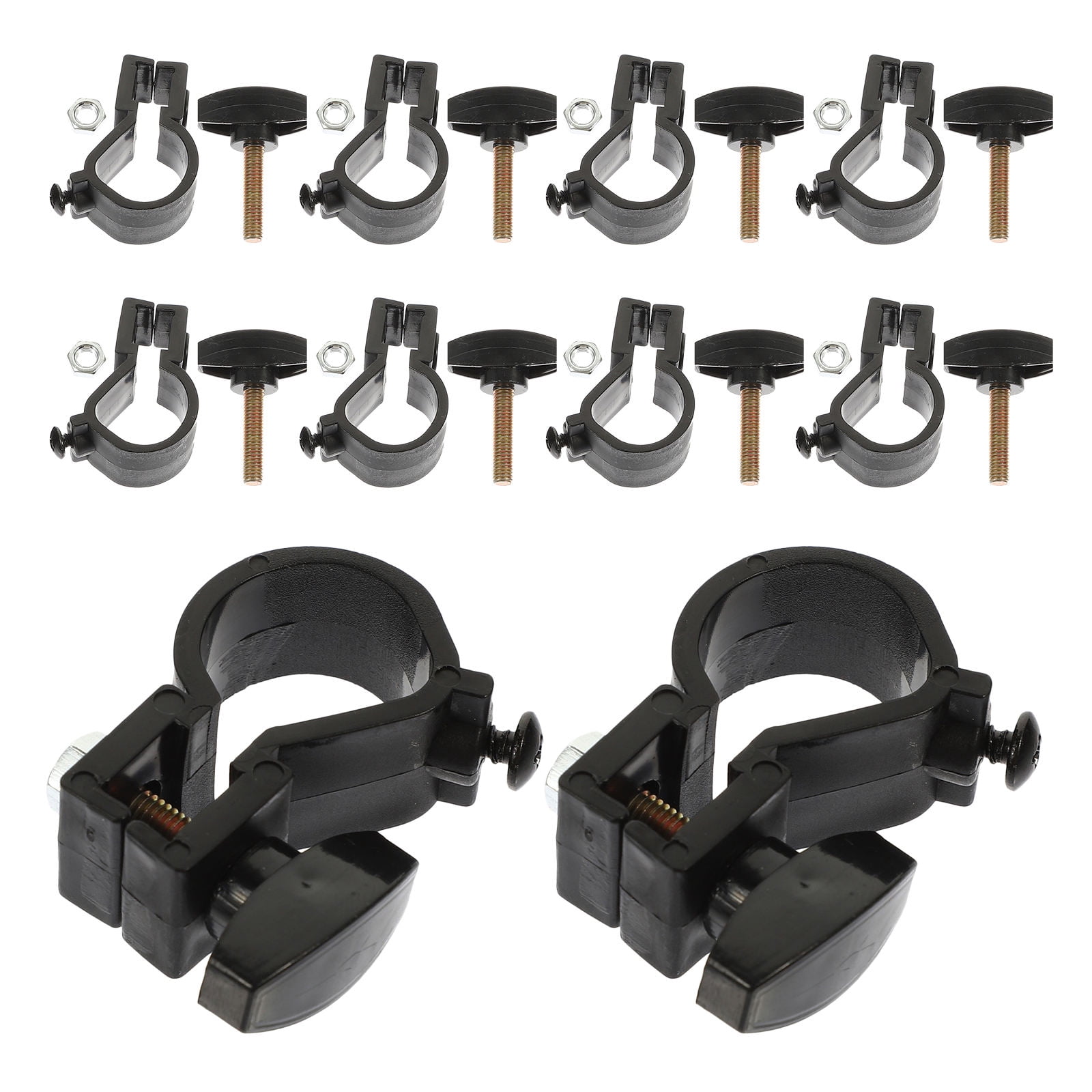 HOOWIFFY 10Pcs Portable Easel Tray Holder Clips Black ABS Metal Folding ...