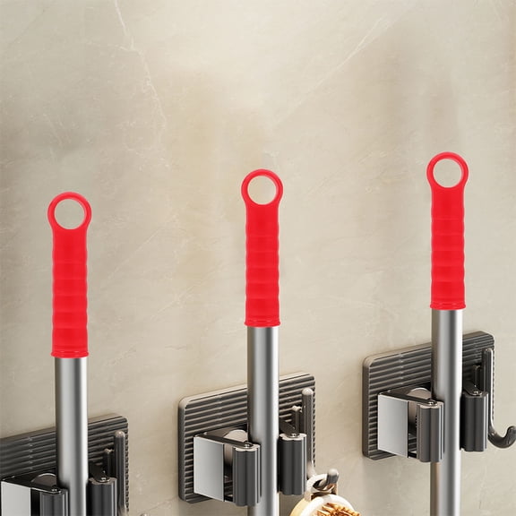 HOOWIFFY Ergonomic Red Mop Pole End Caps Durable and Secure Fit 10Pcs
