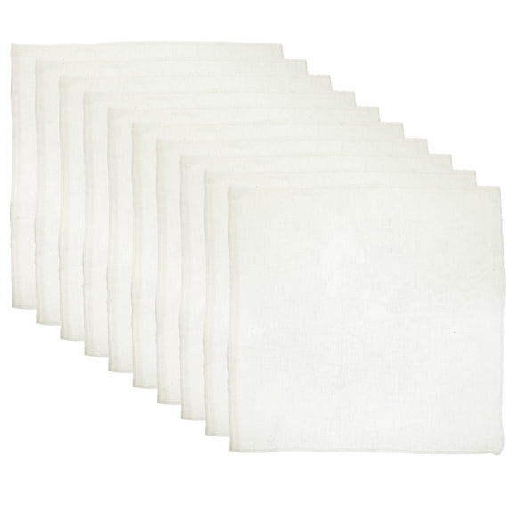 HOOWIFFY 10Pcs Beige Tofu Filter Cloth Cotton Fabric Strainer for Cooking and Juices