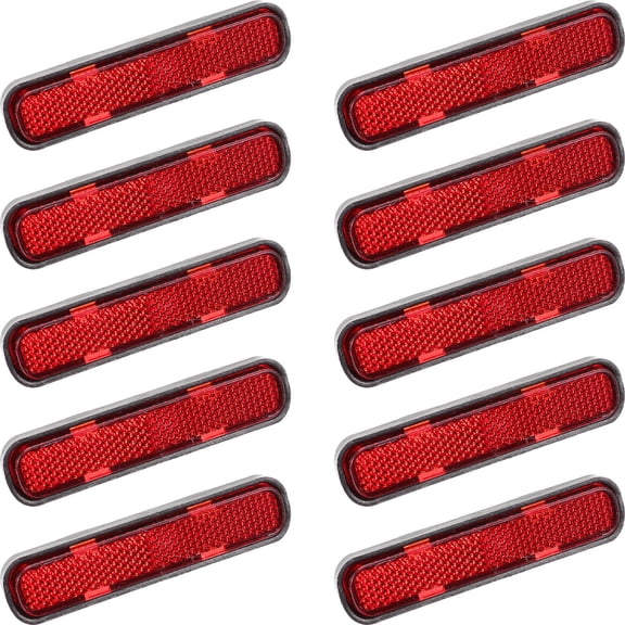 HOOWIFFY 10Pcs Screw on Safety Red Reflectors for Driveway and Car Motorcycle Bike Use