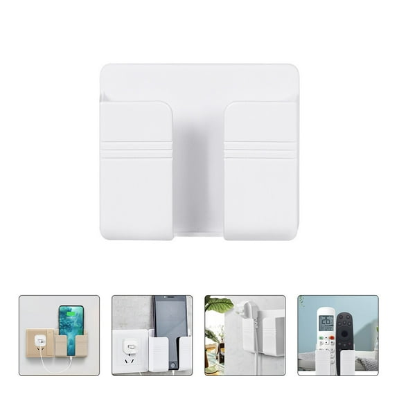 HOOWIFFY 10-Pack White Plastic Wall-Mounted Storage Boxes for Home and Office Organization