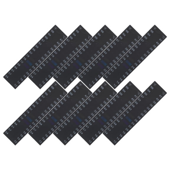 HOOWIFFY 10Pcs Temperature Gauge Strip Pet Liquid Crystal Compact Size for Aquarium Water Testing Multi