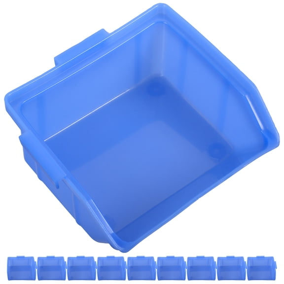HOOWIFFY Screw Storage Case Blue Plastic Tool Storage Box Durable Organizer for Home and Workshop