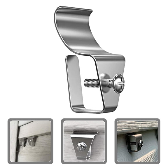 HOOWIFFY 10Pcs Metal Vinyl Siding Hooks Splashproof Punch Free Hangers for Home Outdoor Use