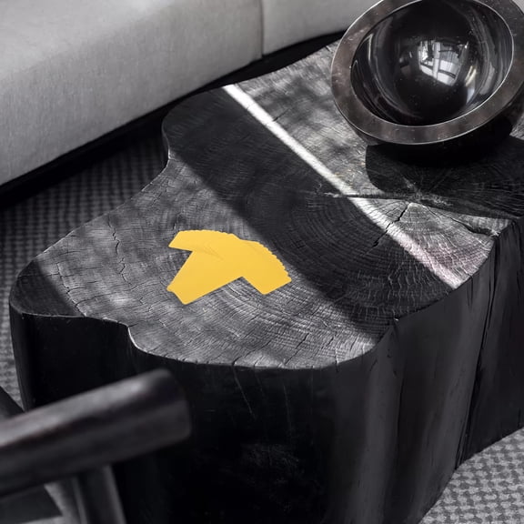 HOOWIFFY 10-Pack Yellow PVC Rectangle Organization Stickers Marking Tape for Desk Accessories and School Use