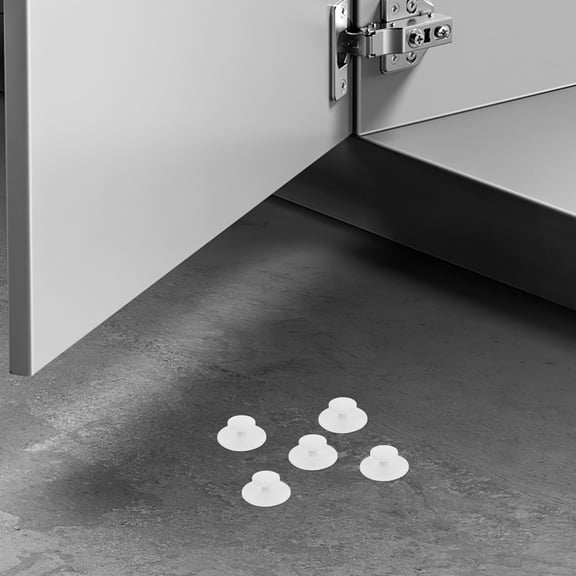 HOOWIFFY White Plastic Cabinet Knobs Self-Adhesive Easy Installation Furniture Handles