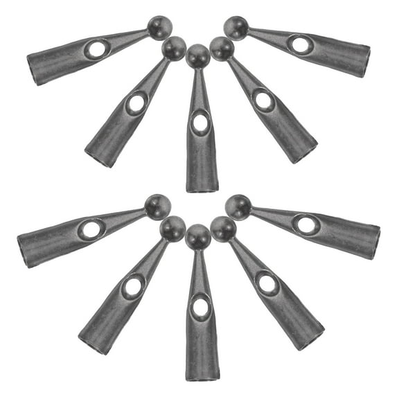 HOOWIFFY Black Metal Umbrella Tail Beads Easy Install Universal Compatibility 10Pcs