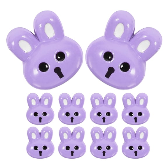 HOOWIFFY Resin Bunny Buttons for Crafts, Sewing, Clothing, Scrapbooking and Decorative Projects