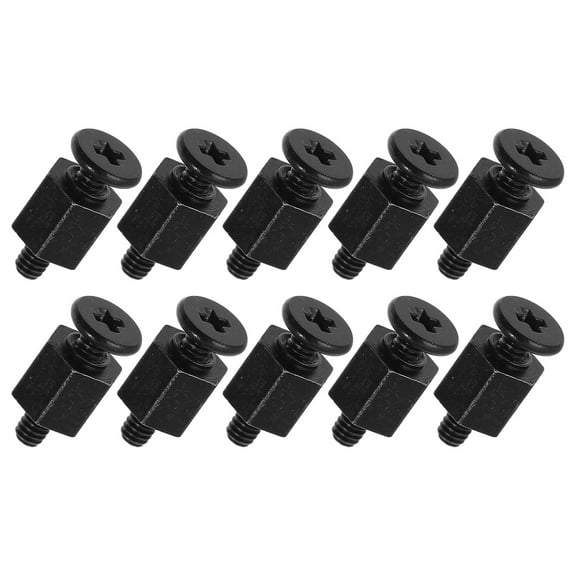HOOWIFFY M2 SSD Mounting Screw Kit Black Metal for Computer Use Durable and Rust-Resistant 10Pcs