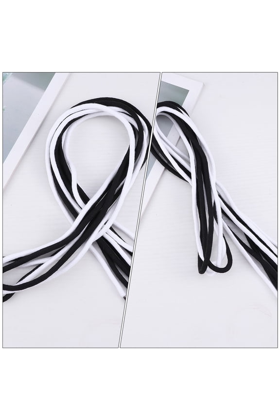 10pcs Universal Cotton Drawstrings for Shorts and Pants Women Black Simple Design Comfortable and Practical