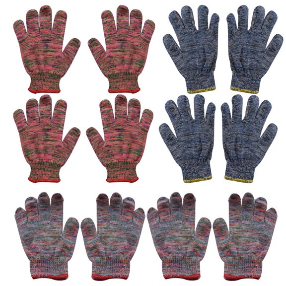 HOOWIFFY 12 Pairs White Nylon Household Gloves for Women, Ideal for Outdoor Activities and Daily Use