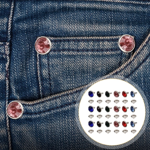 HOOWIFFY 120 Pieces Rhinestone Rivets Multi-Alloy Craft Supplies for Jewelry Making, Decoration and Projects