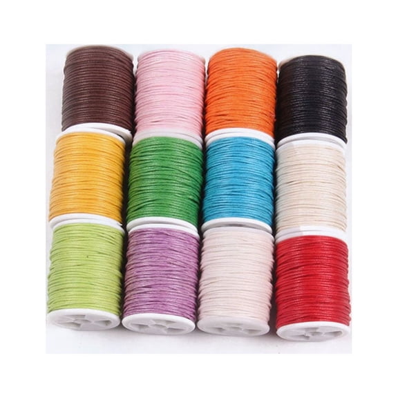 HOOWIFFY 12Pack Necklace Cord Assorted Color for Craft String Twine Art Decoration