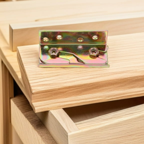 HOOWIFFY Invisible Bed Hardware Accessories Iron Golden Versatile Use 12Pcs