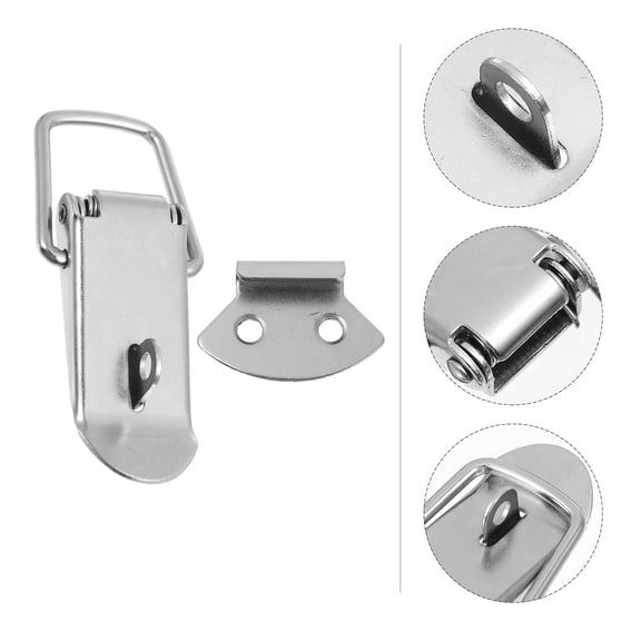 HOOWIFFY 12Pcs Cabinet Duck Billed Toggle Latch Buckle Silver for Daily Life Users