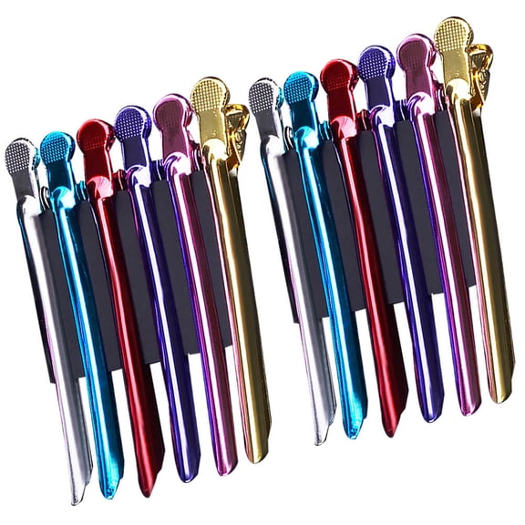 HOOWIFFY Stainless Steel Hairdressing Pin Assorted Colors Ideal for Styling 12Pcs