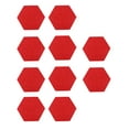 thumbnail image 1 of HOOWIFFY 12Pcs Red Hexagon Felt Panel Message Board with Adhesive Back for Home Photo Display, 1 of 6