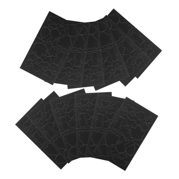HOOWIFFY Fabric Repair Patch for Clothing Holes, Black, Easy Application, 12 Pieces and Flexible