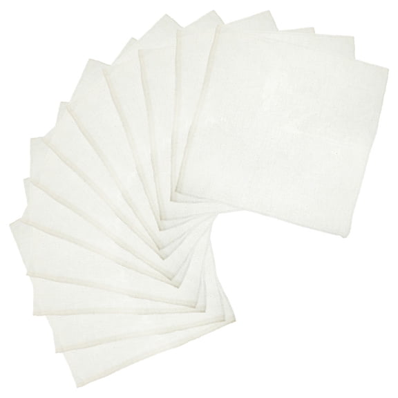 HOOWIFFY 12Pcs Reusable Cotton Cheesecloth for Kitchen Straining Milk Tea Yogurt Juice Filtration