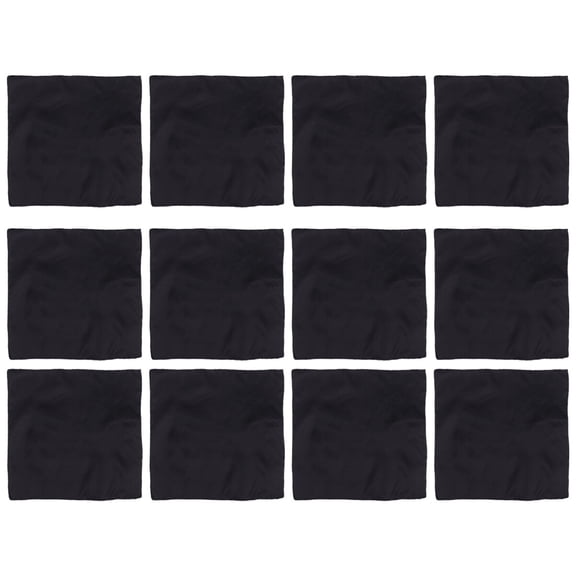 HOOWIFFY Black Elegant Placemat Set 12Pcs Flatware Mats for Home Dining and Party Table
