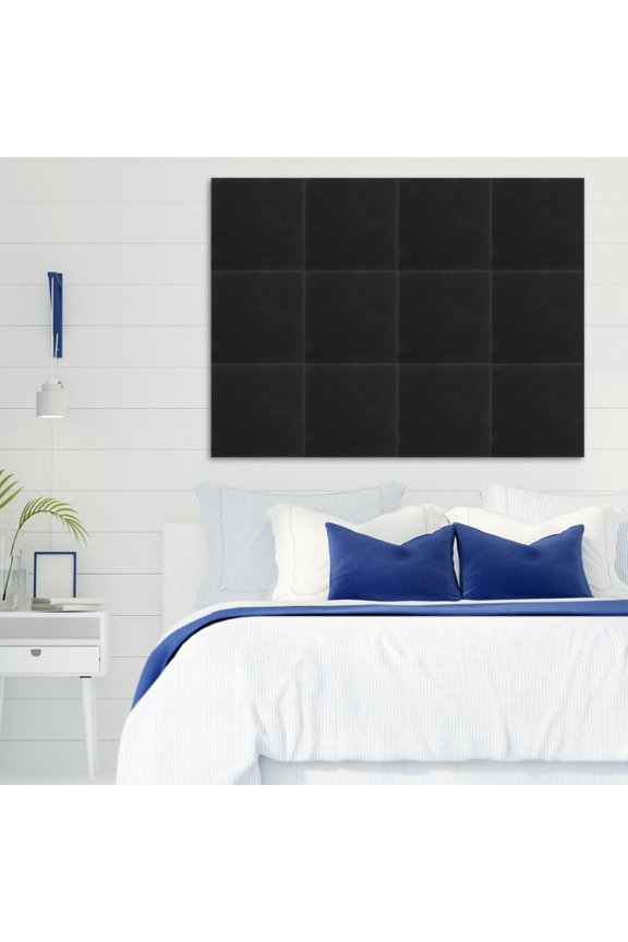 12-Pack Self-Adhesive Soundproof Panels with Flat Grid Design for Noise Reduction and Music Studio
