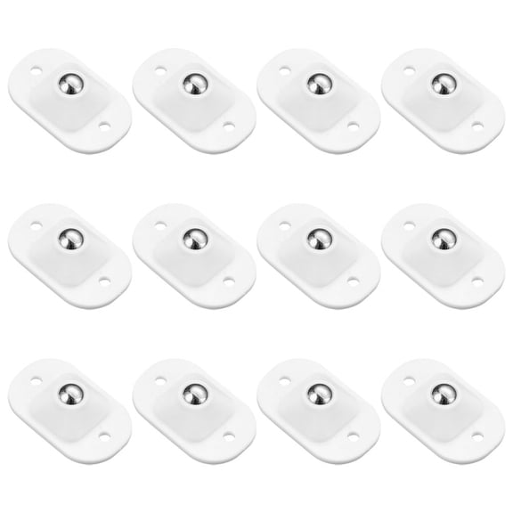 HOOWIFFY Appliance Sliders with Self Adhesive Caster Wheels for Kitchen Appliances, White ABS, 12 Pack