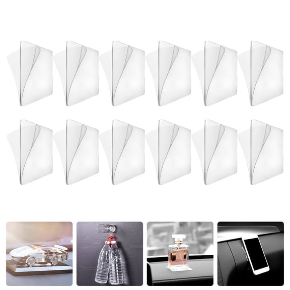 HOOWIFFY 12Pcs Transparent Double Side Tape with Strong Fixed Paste for Home Carpets
